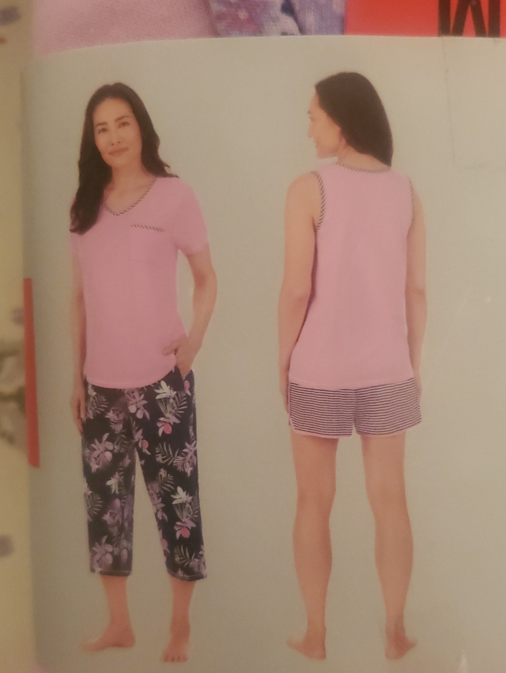 Carole Hochman 4-Piece Cotton Pajama Set - Pink & Purple